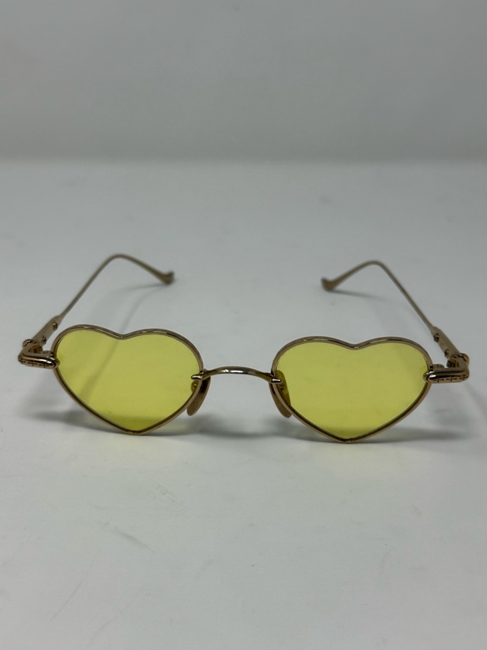 Chrome Hearts Heart Sunglasses Gold Yellow Lens Rare